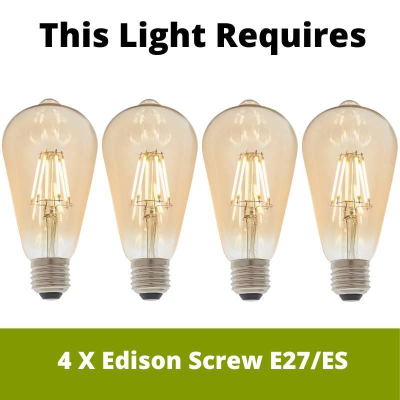 woody 4 light black ash wood ceiling pendant 95041 4br by searchlight lighting, LED Lamp Bulb Guide