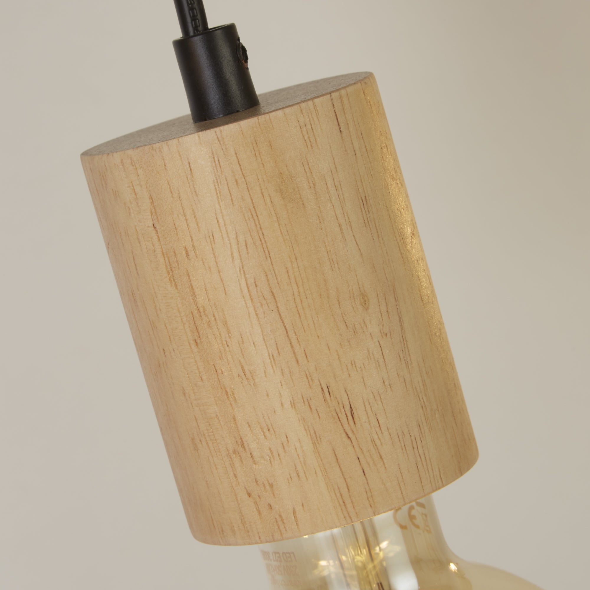Searchlight Spinny Wood & Black 5 Light Bar Pendant