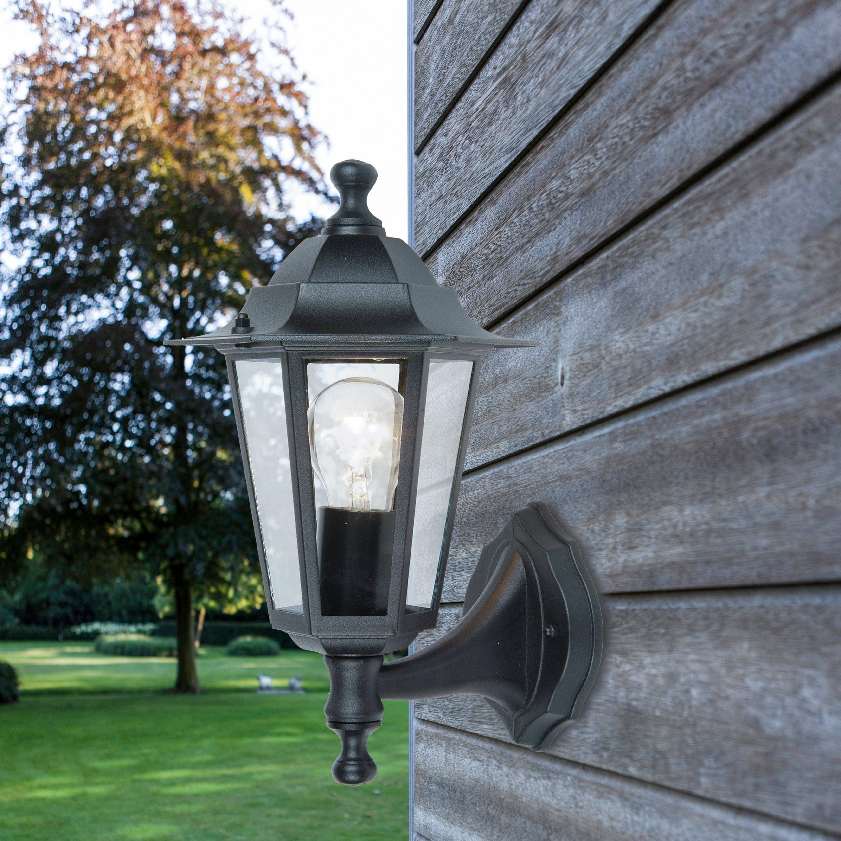 Lutec Coastal Outdoor Black Wall Lantern Light-WAREHOUSE-40-200326