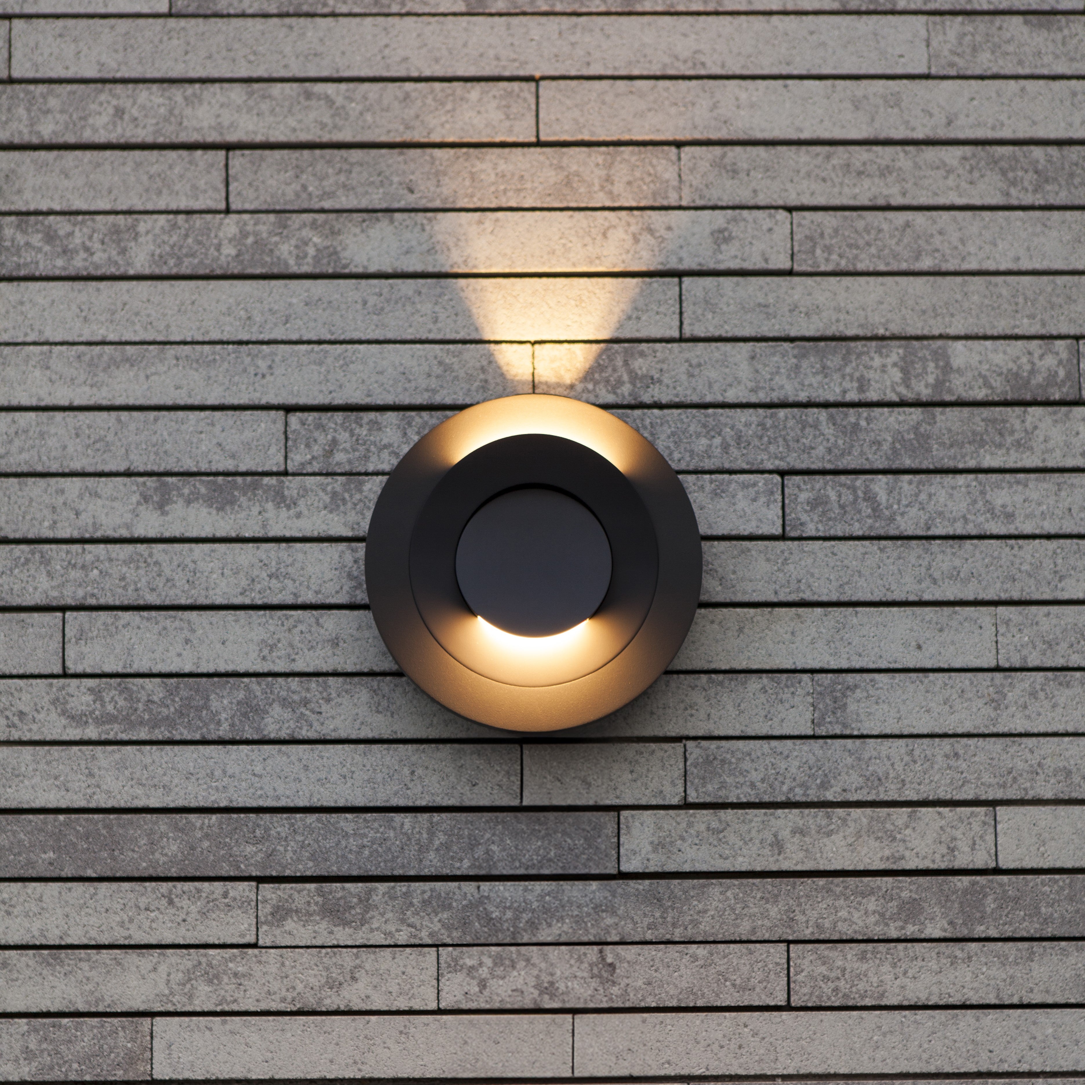 Lutec Moov Outdoor Wall Light - Dark Grey