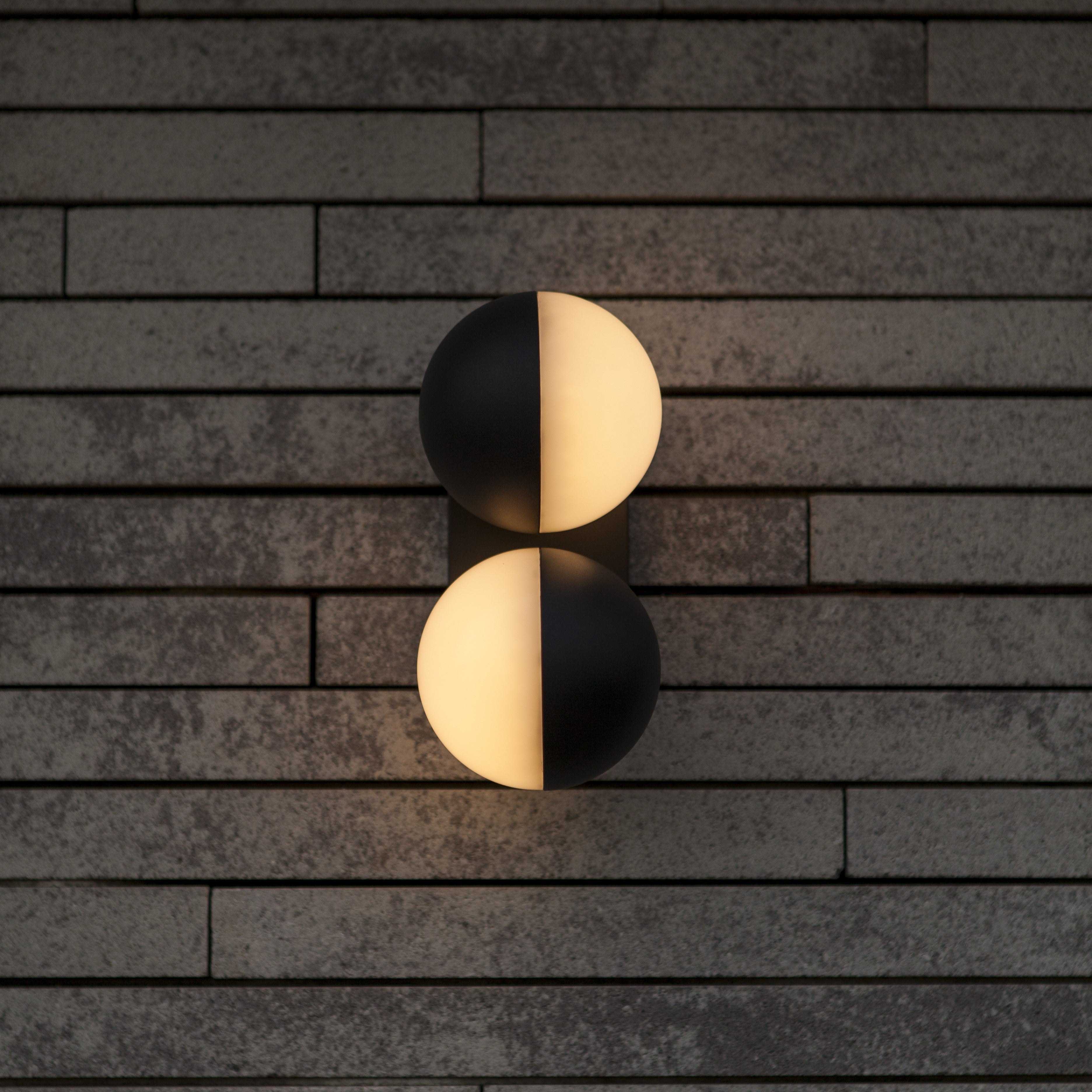 Lutec Looma Up and Down Adjustable LED Outdoor Wall Light - Grey
