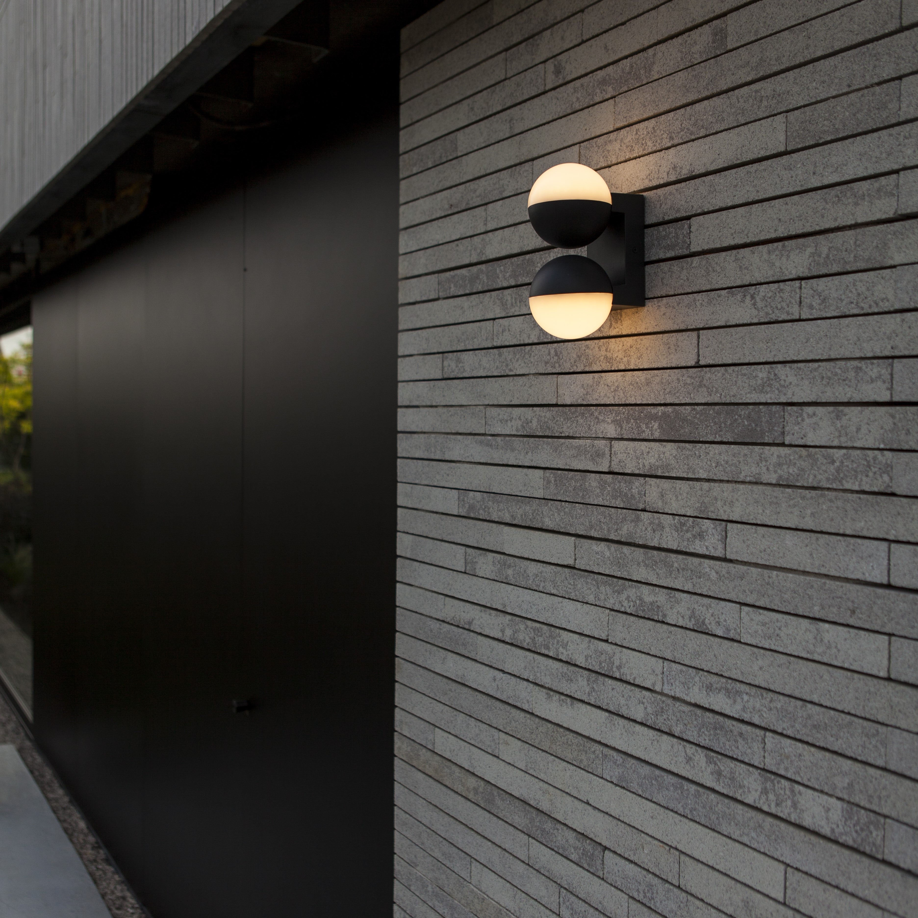 Lutec Looma Up and Down Adjustable LED Outdoor Wall Light - Grey