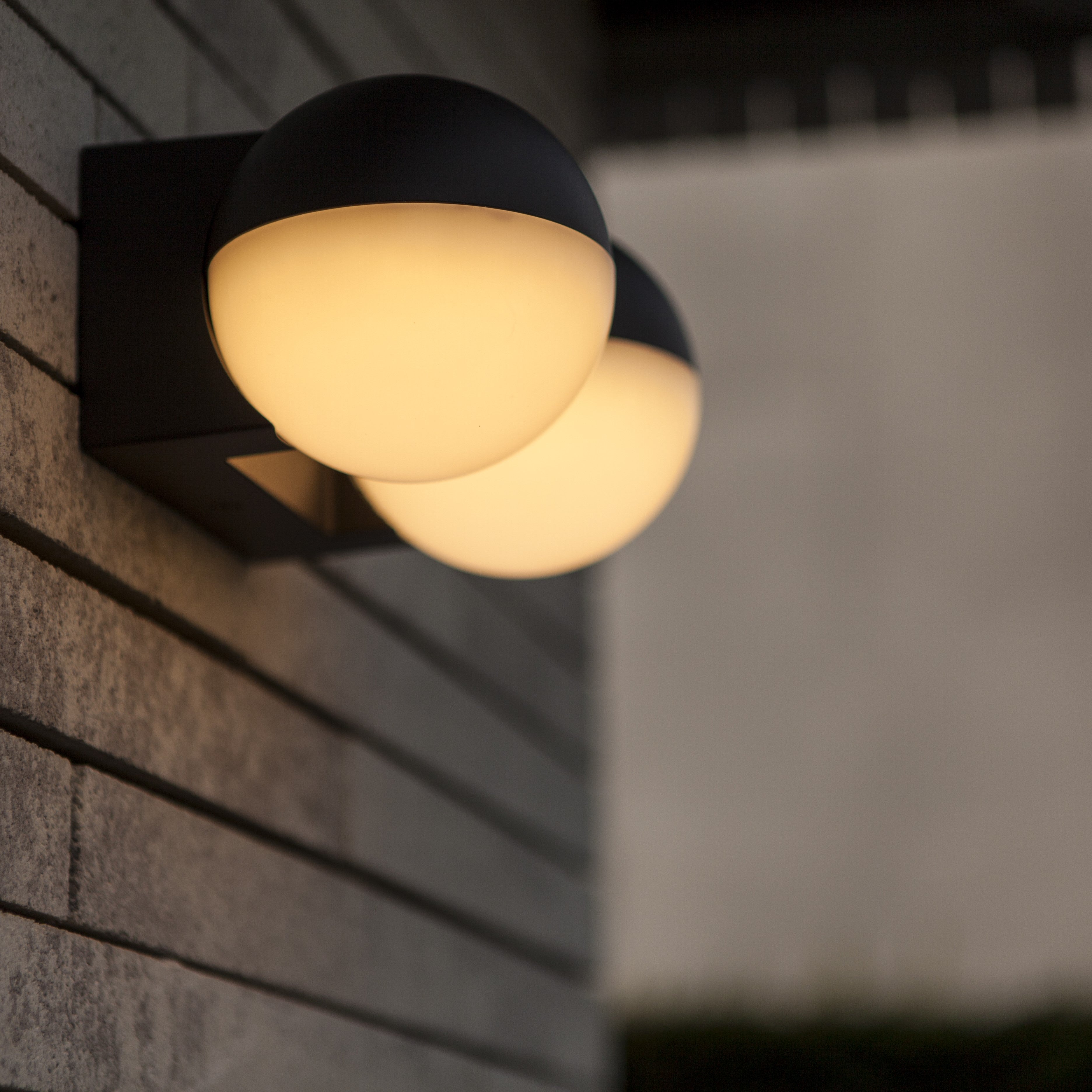Lutec Looma Up and Down Adjustable LED Outdoor Wall Light - Grey