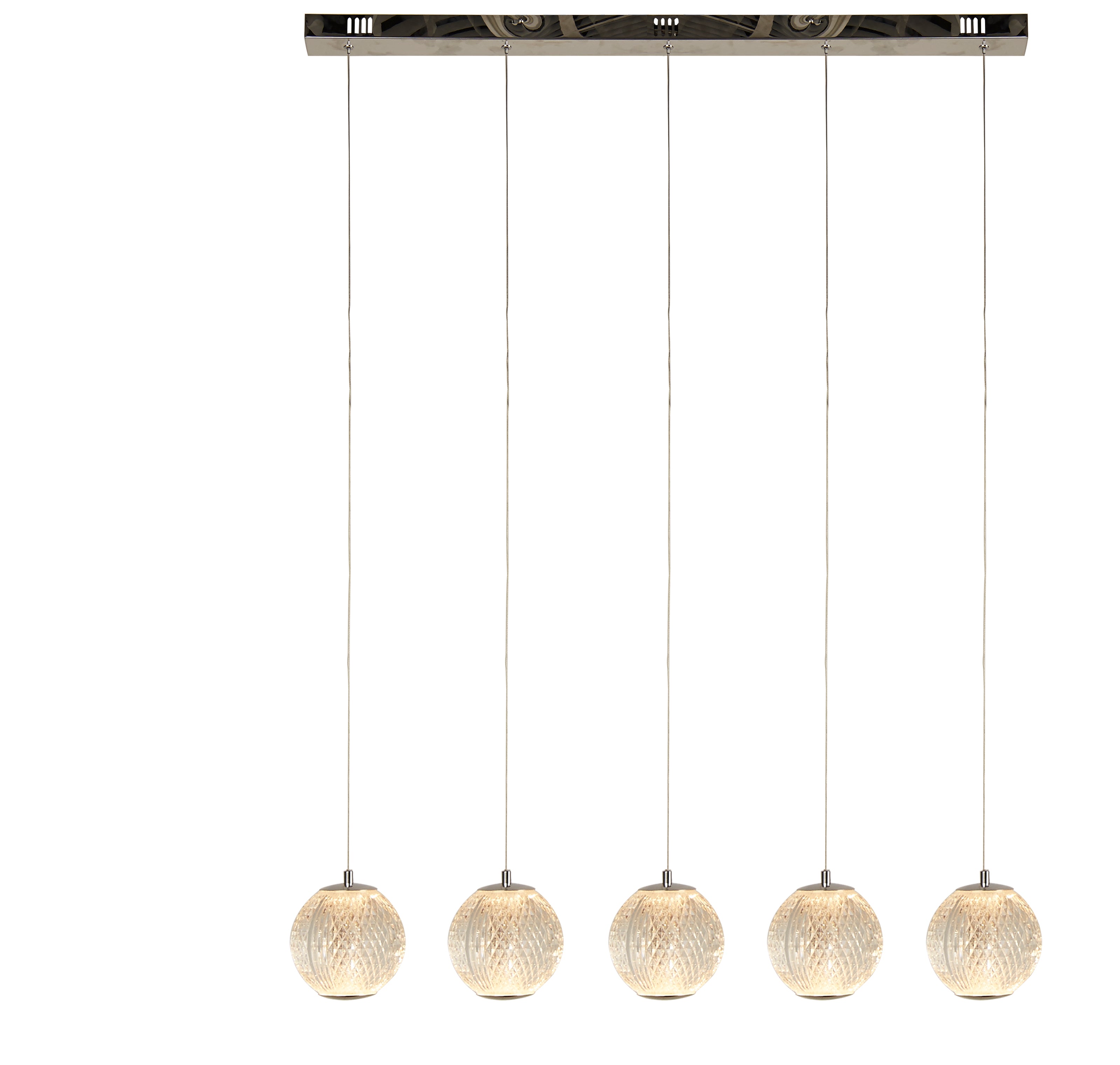 Searchlight Allure 5 Light Chrome Bar Pendant
