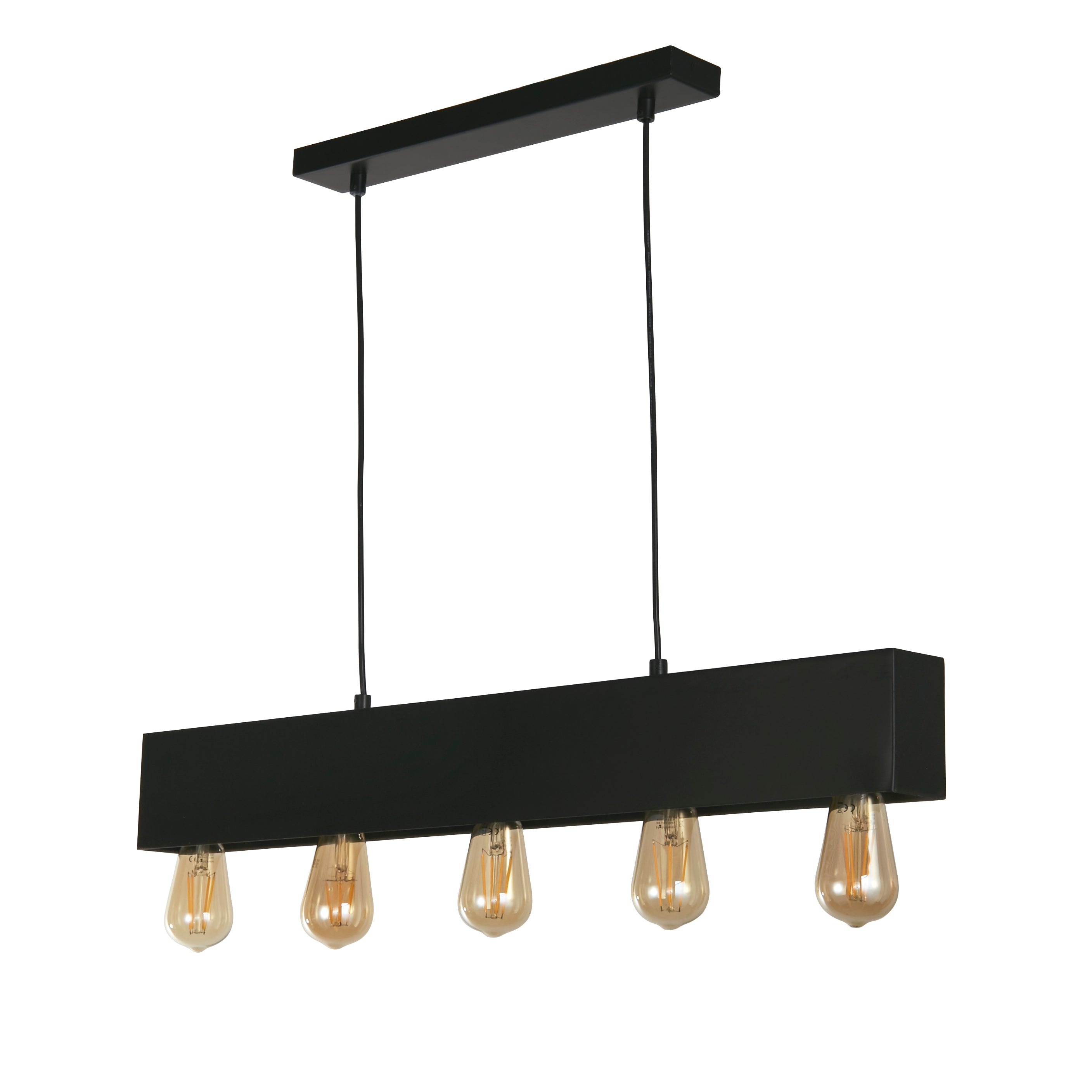 Searchlight Piano 5 Light Black Diner Bar Pendant