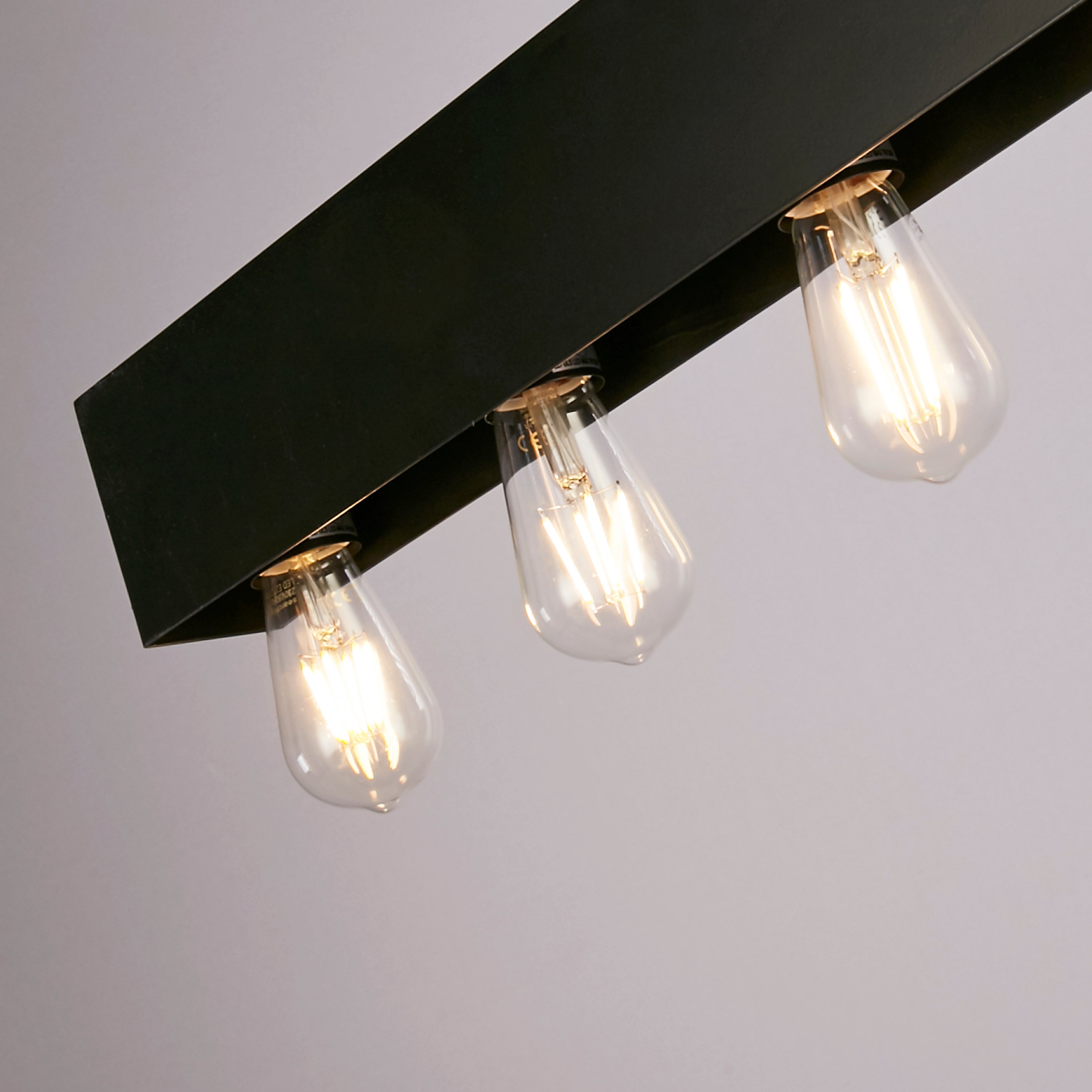 Searchlight Piano 8 Light Black Diner Bar Pendant