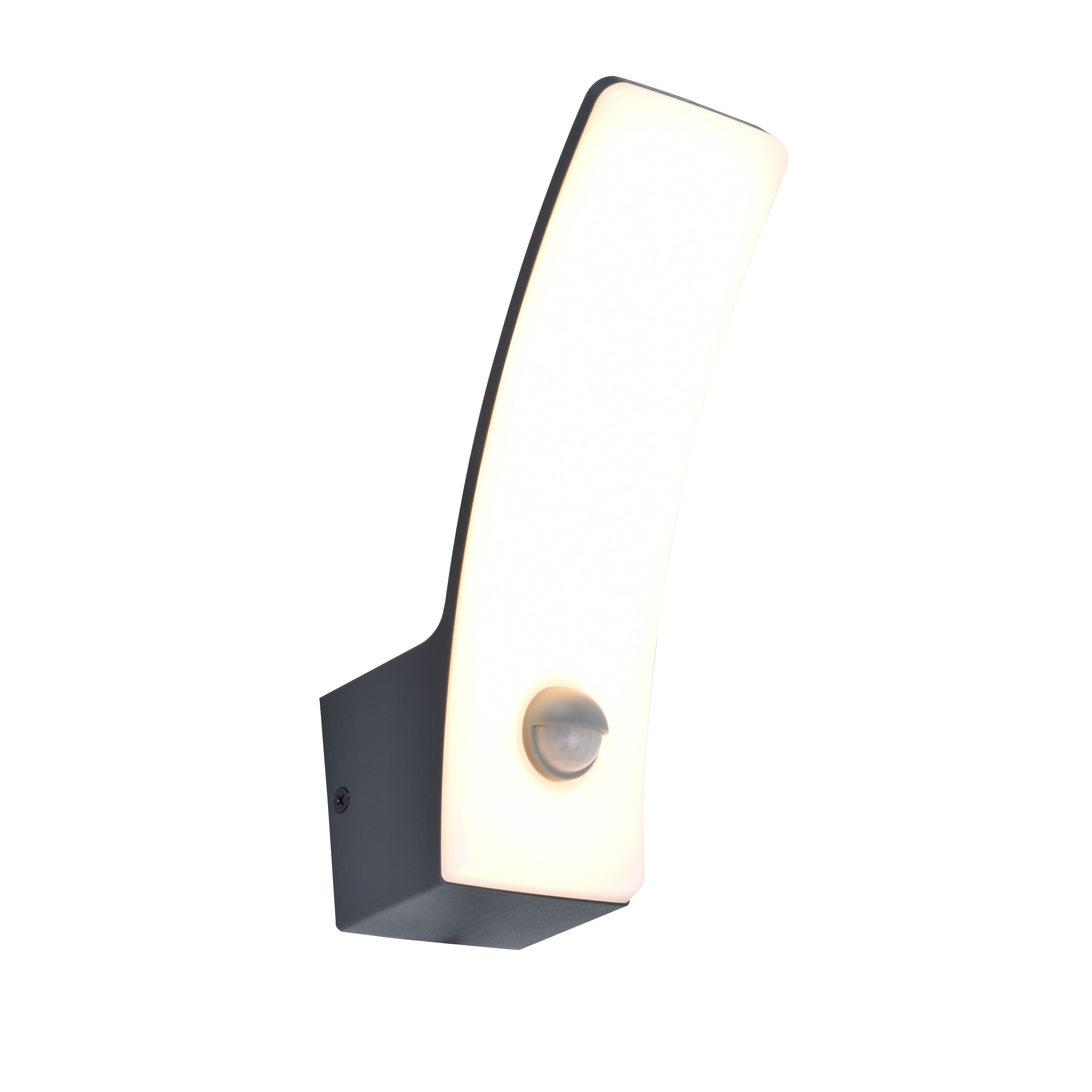 Lutec Kilo PIR Integrated LED Outside Wall Light - Dark Grey