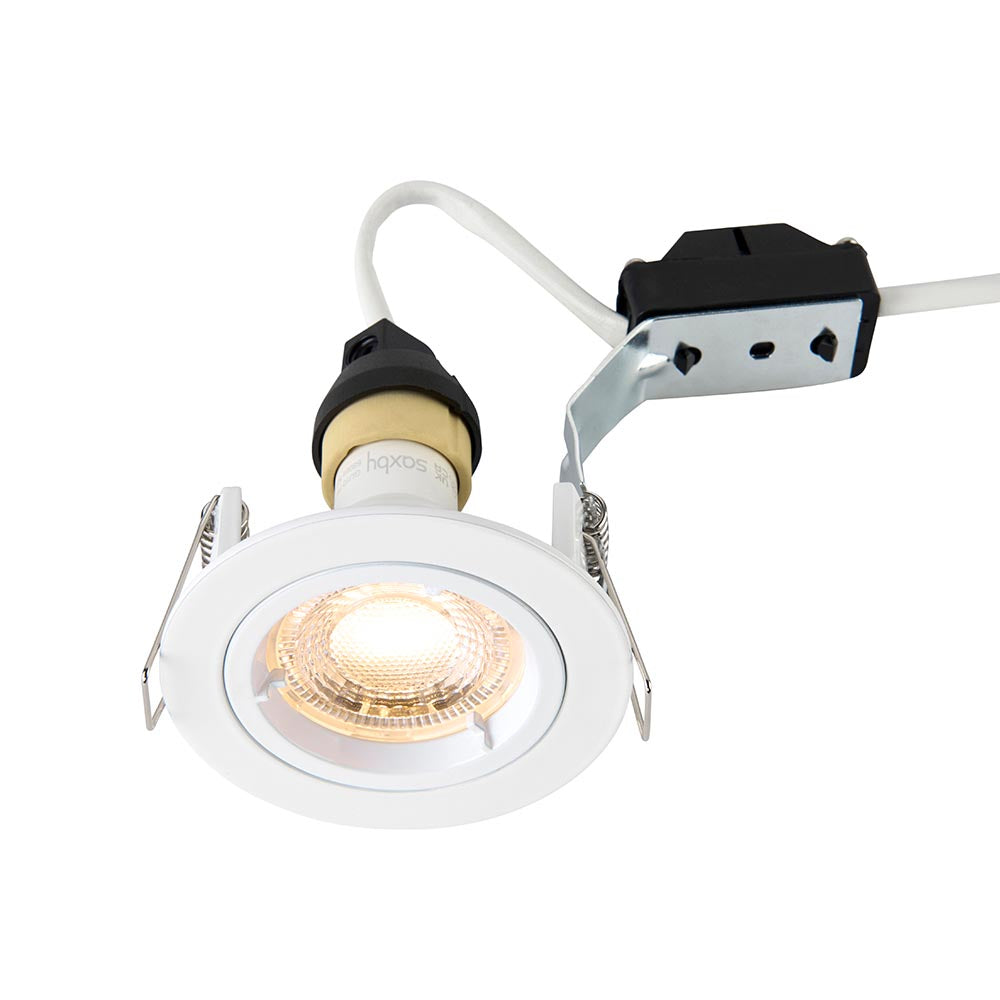 Cast Fixed White Recessed Downlight — lifestyle setting
