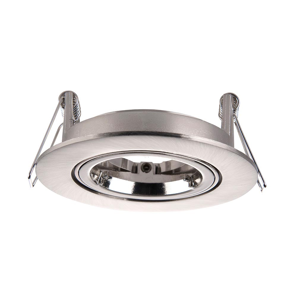 Cast Nickel Tilt Recessed Downlight — side profile
