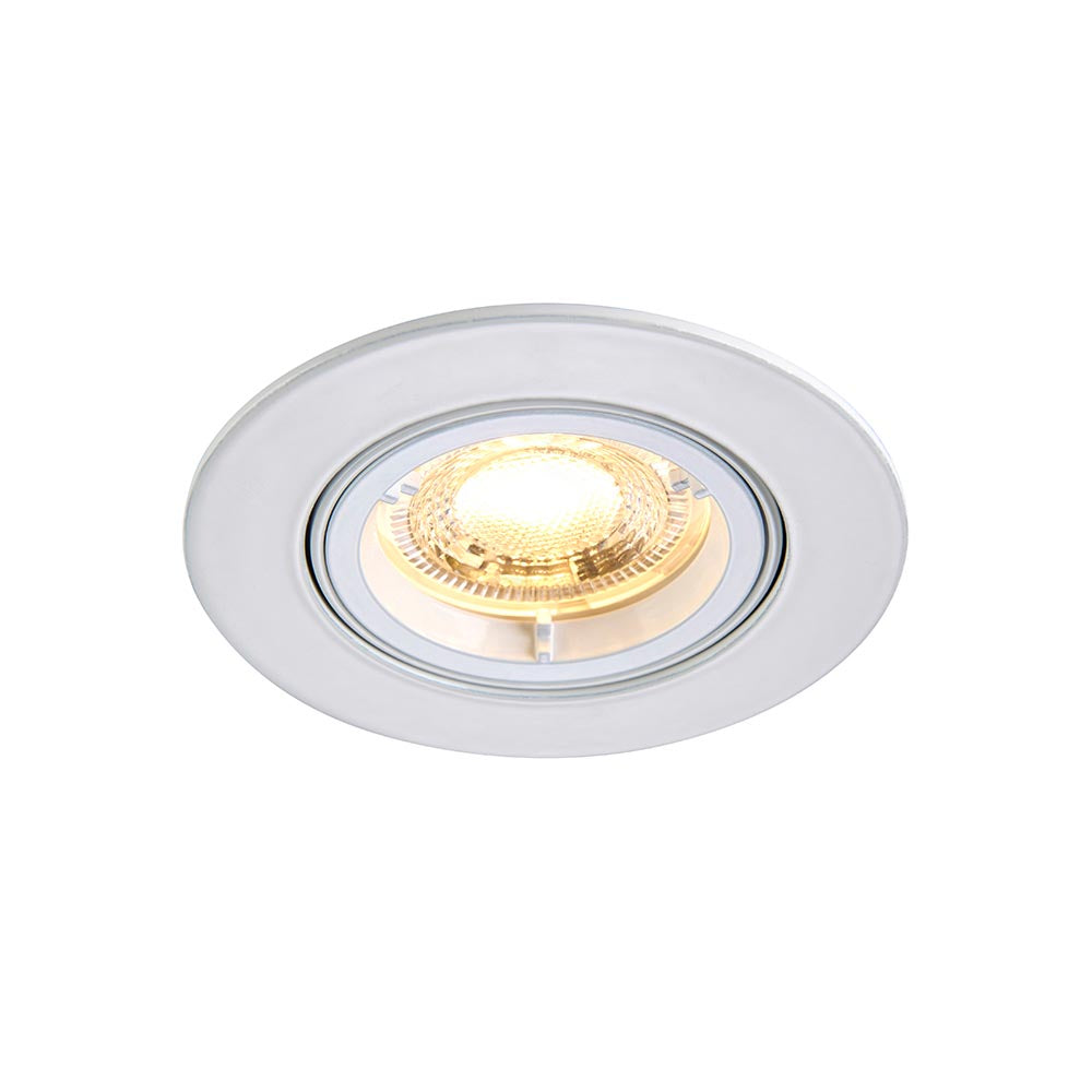 Cast White Tilt Recessed Downlight — lifestyle setting