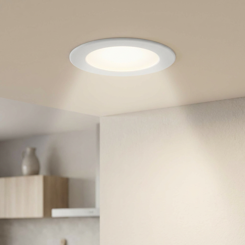 Eglo Fueva 5 LED White Recessed Ceiling Light - 11.7cm by Eglo Lighting — suits kitchens, living rooms & bedrooms