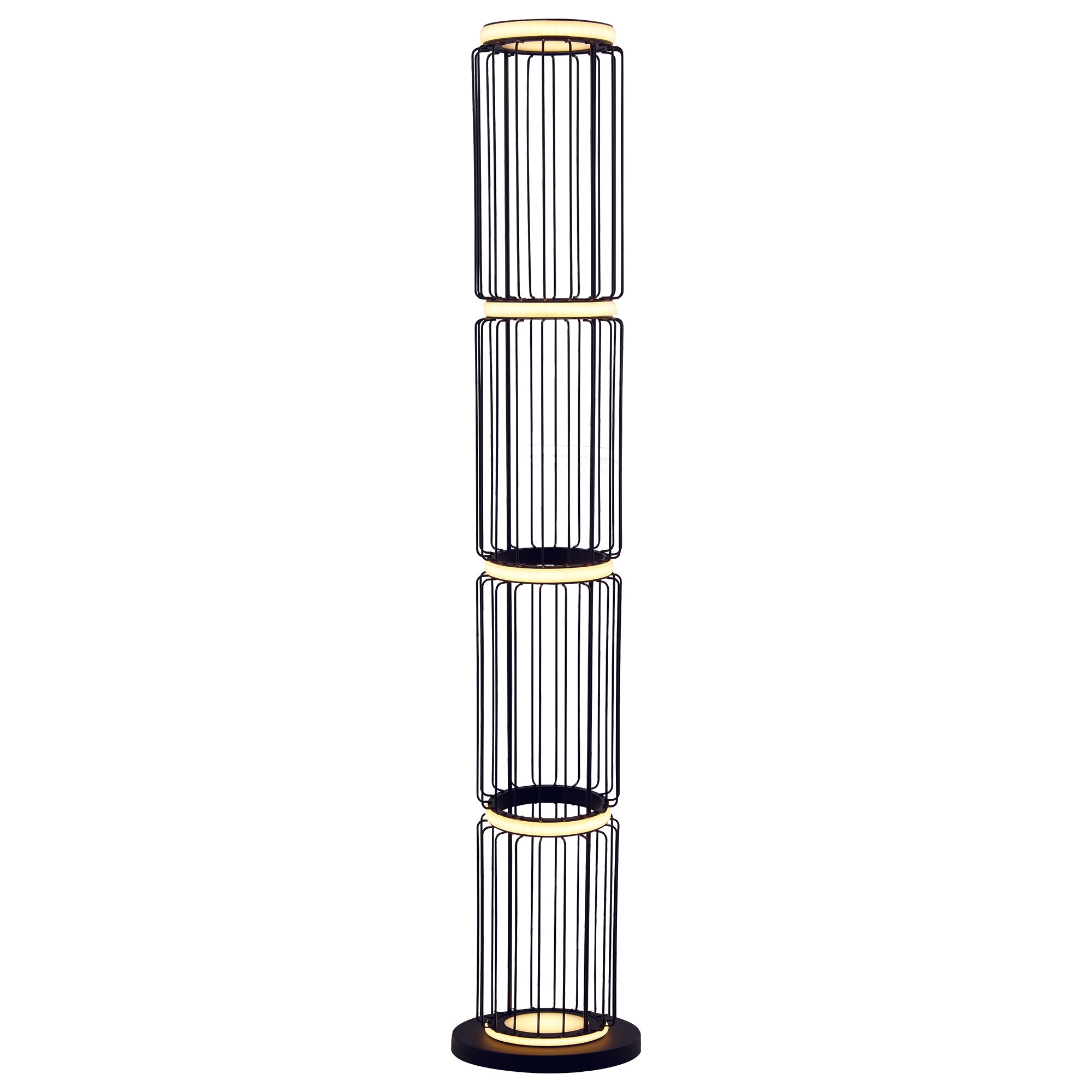 Searchlight Circolo Black Cage Floor Lamp