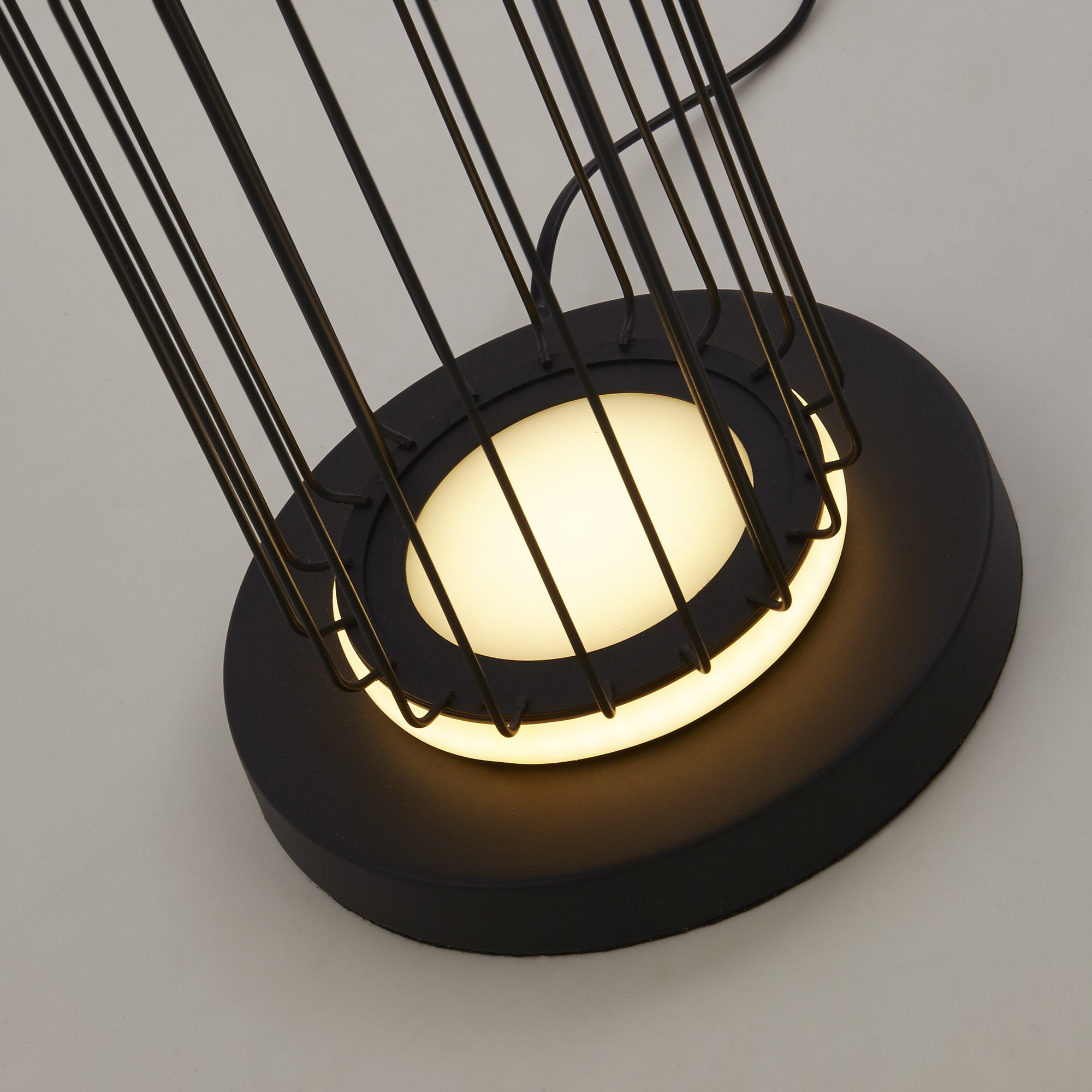 Searchlight Circolo Black Cage Floor Lamp