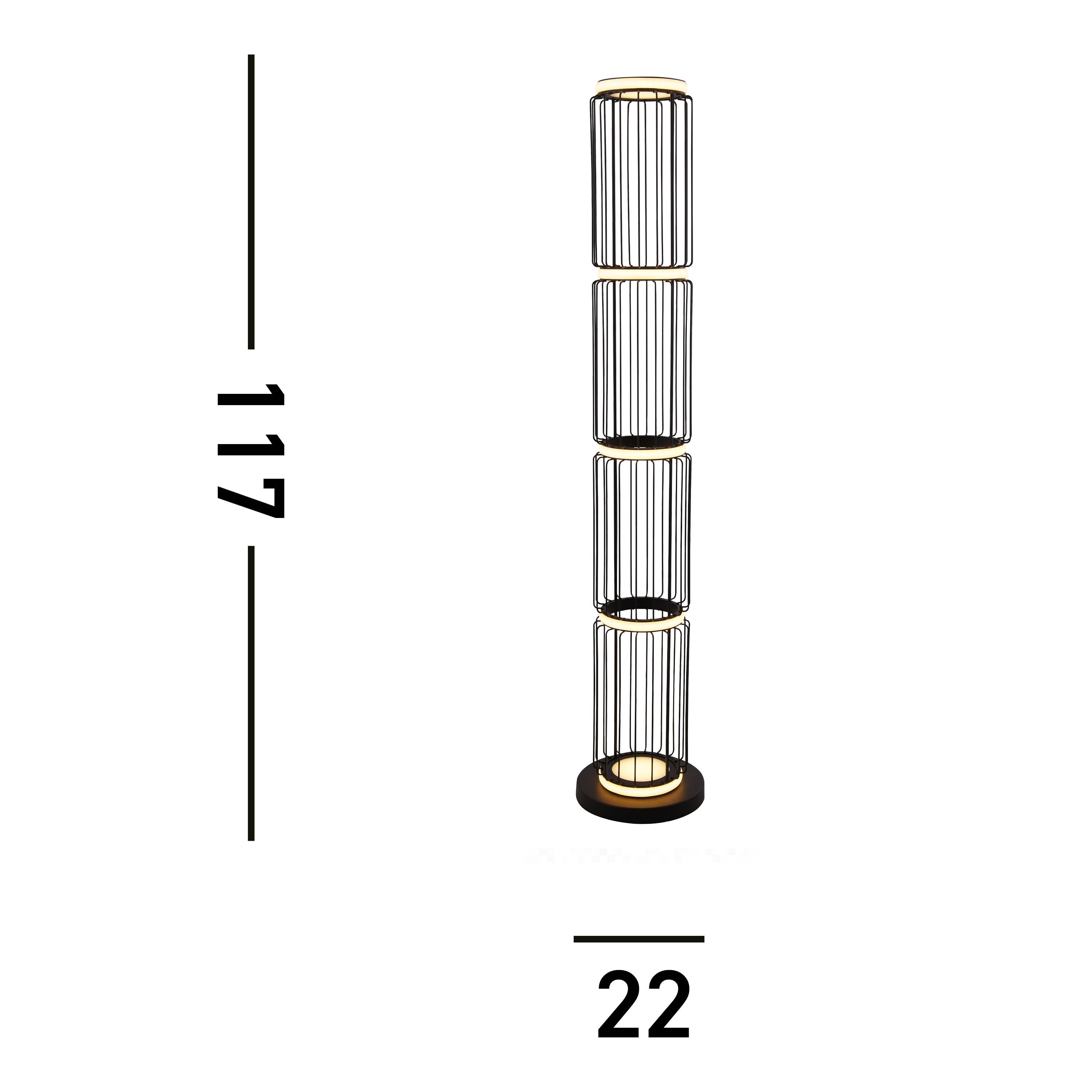 Searchlight Circolo Black Cage Floor Lamp