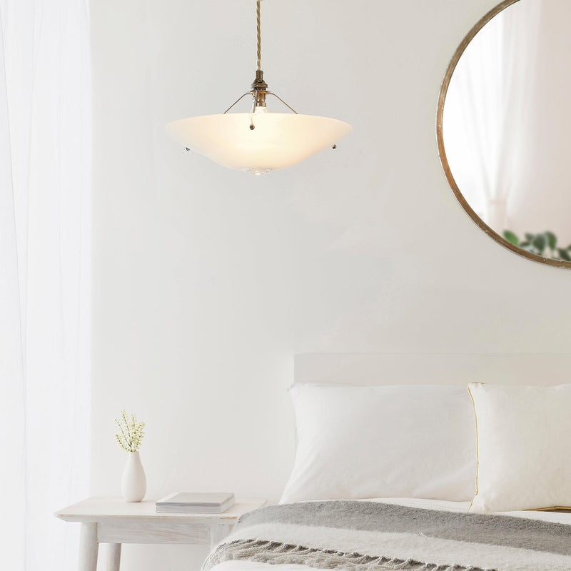 Endon Pisa Glass & Chrome Easy Fit Ceiling Lamp Shade Light