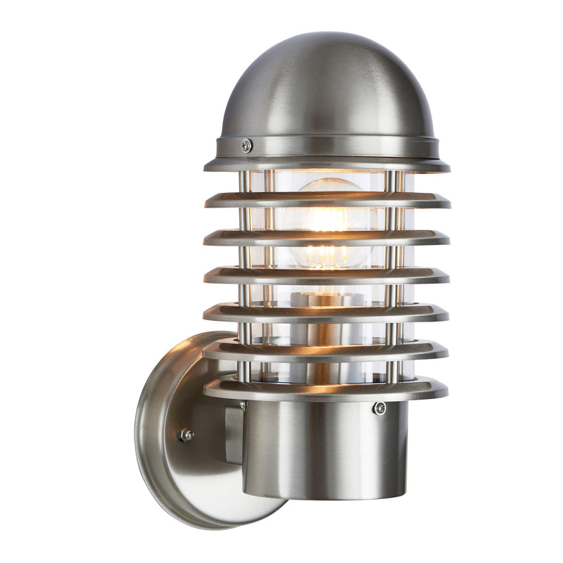 Endon Louvre Stainless Steel Outdoor Wall Light