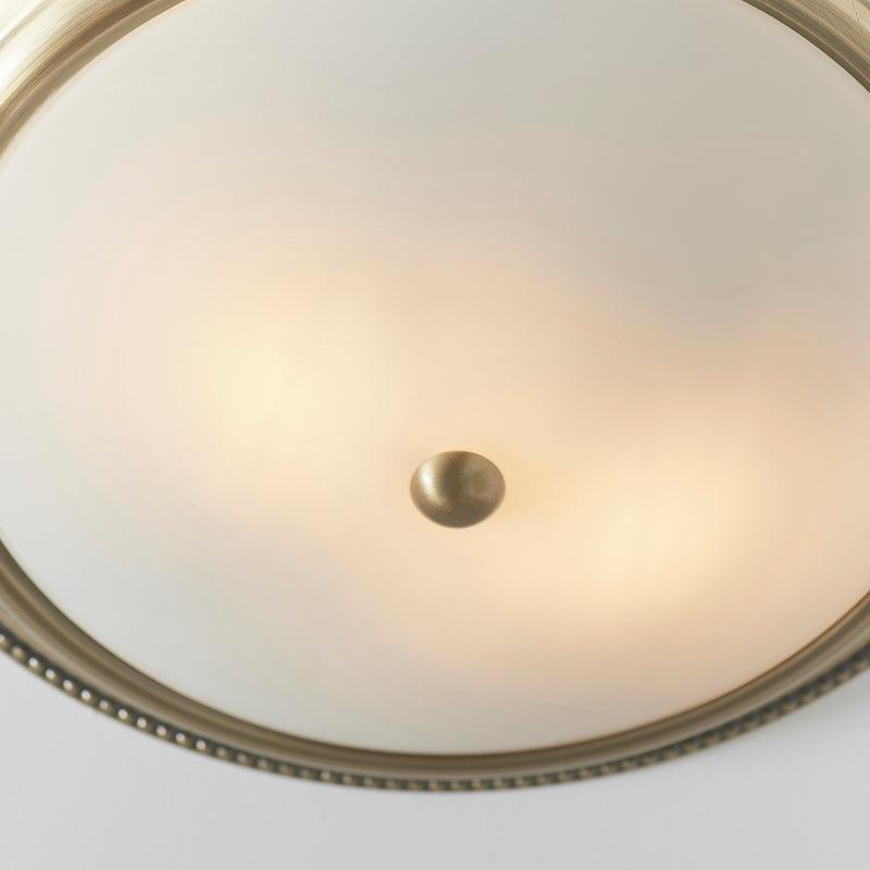 Endon Atlas 2 Light Brass Flush Ceiling Light-WAREHOUSE-40-290626