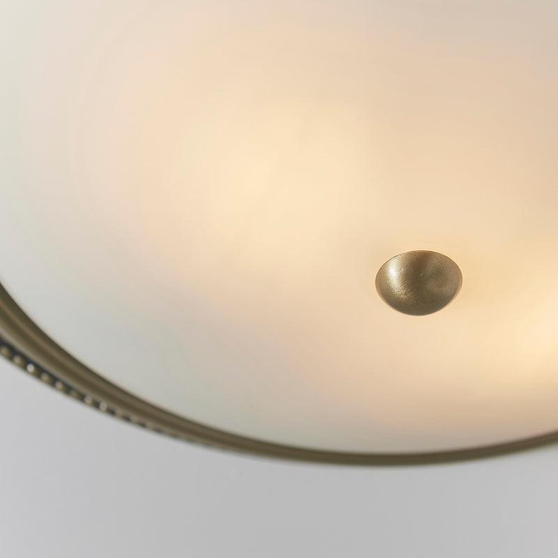 Endon Atlas 2 Light Brass Flush Ceiling Light-WAREHOUSE-40-290626