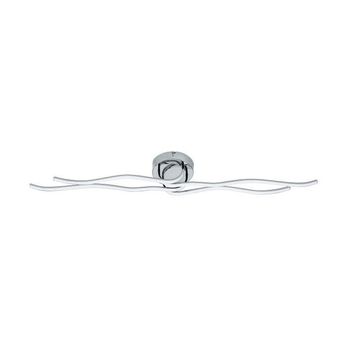 eglo roncade curved led chrome ceiling flush living room image
