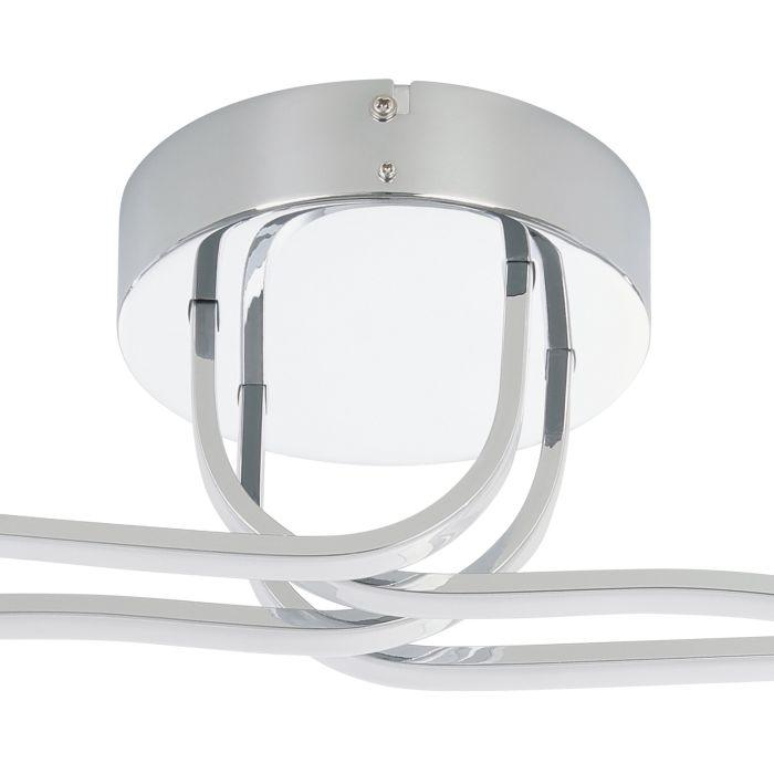eglo roncade curved led chrome ceiling flush kitchen lighting 