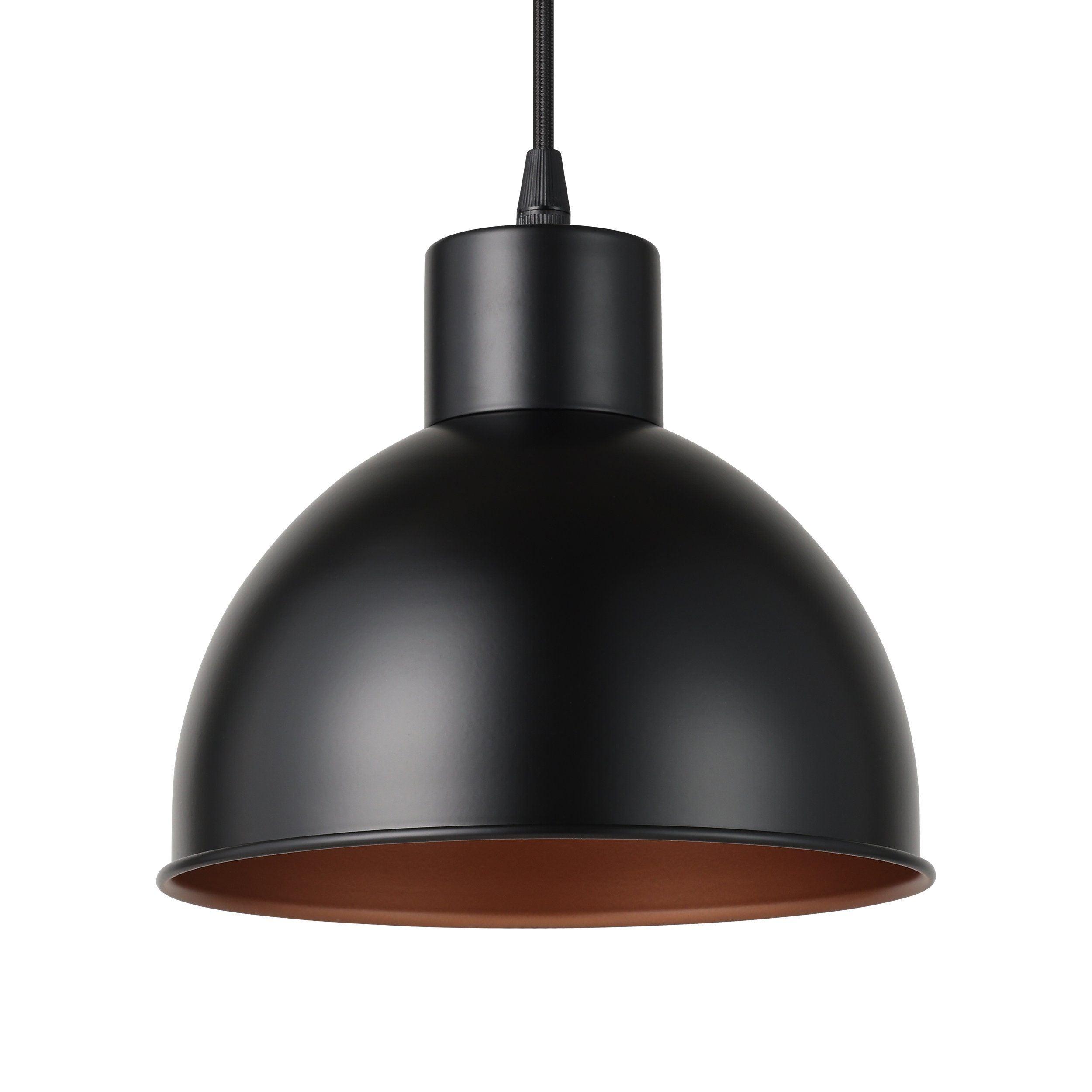 Eglo Truro 1 Conical Black & Copper Ceiling Pendant