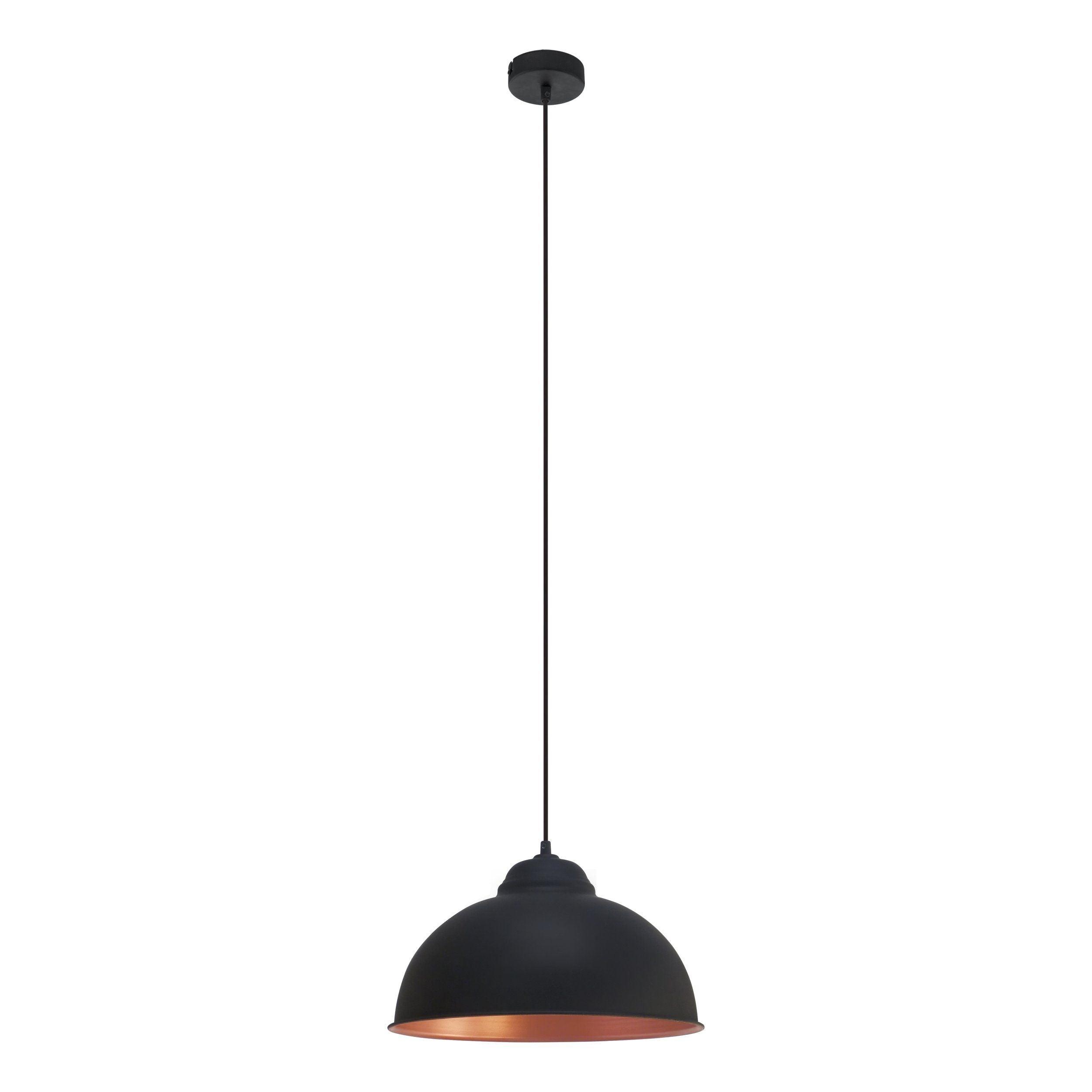 Eglo Truro 2 Black & Copper Ceiling Pendant