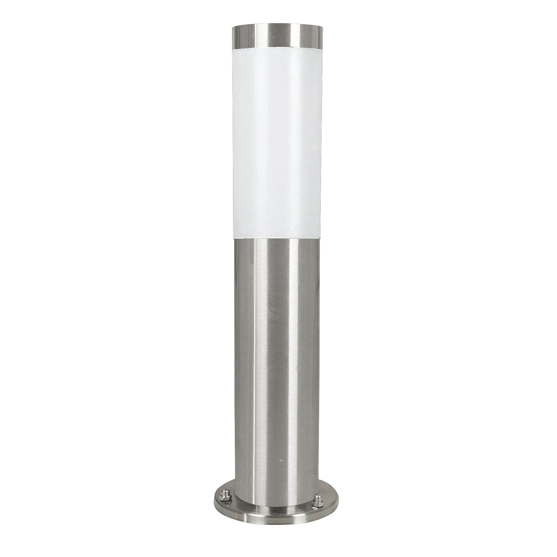 Eglo Helsinki Silver Outdoor IP65 Bollard Light - 45cm