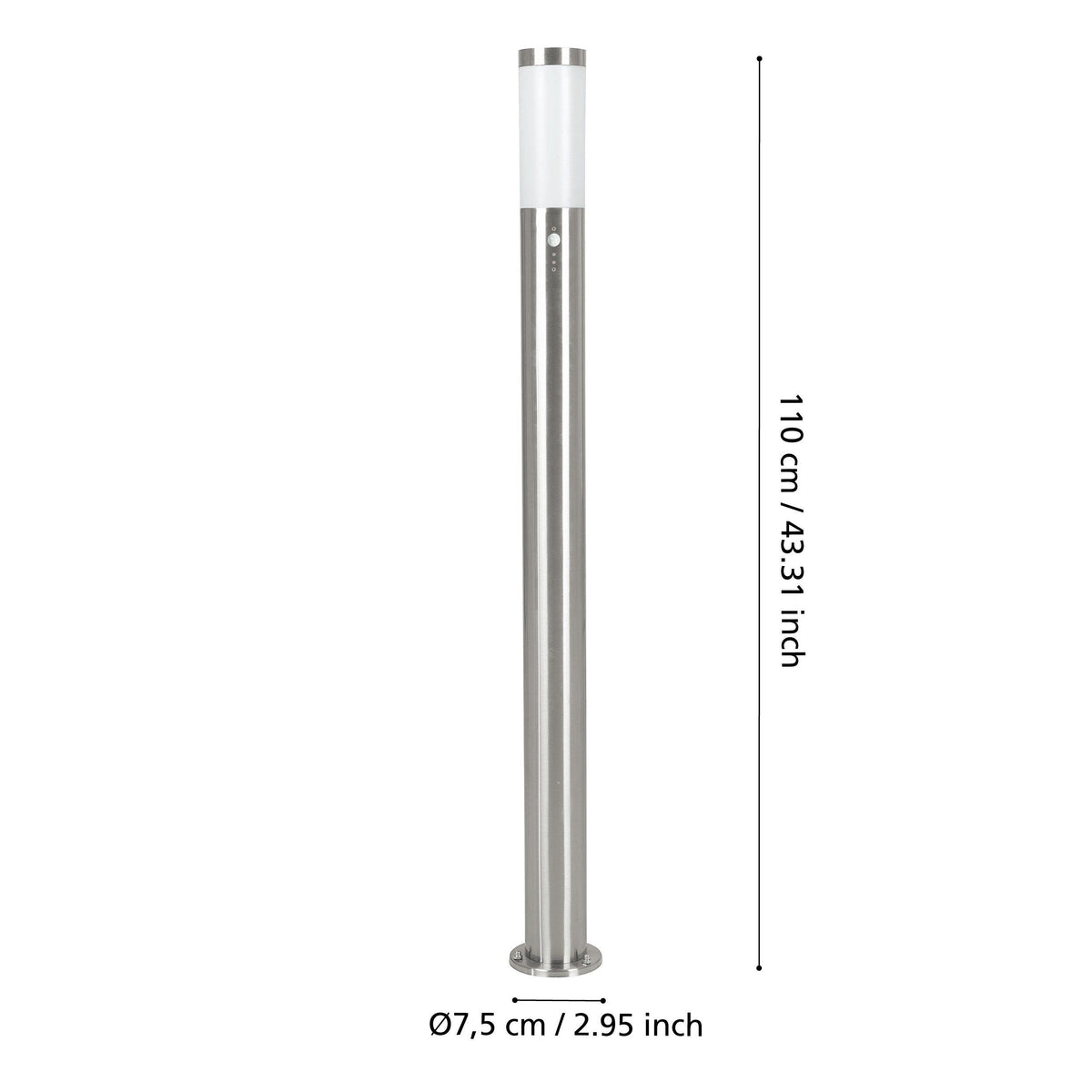 Eglo Helsinki Stainless Steel IP44 Bollard with PIR Sensor - 110cm