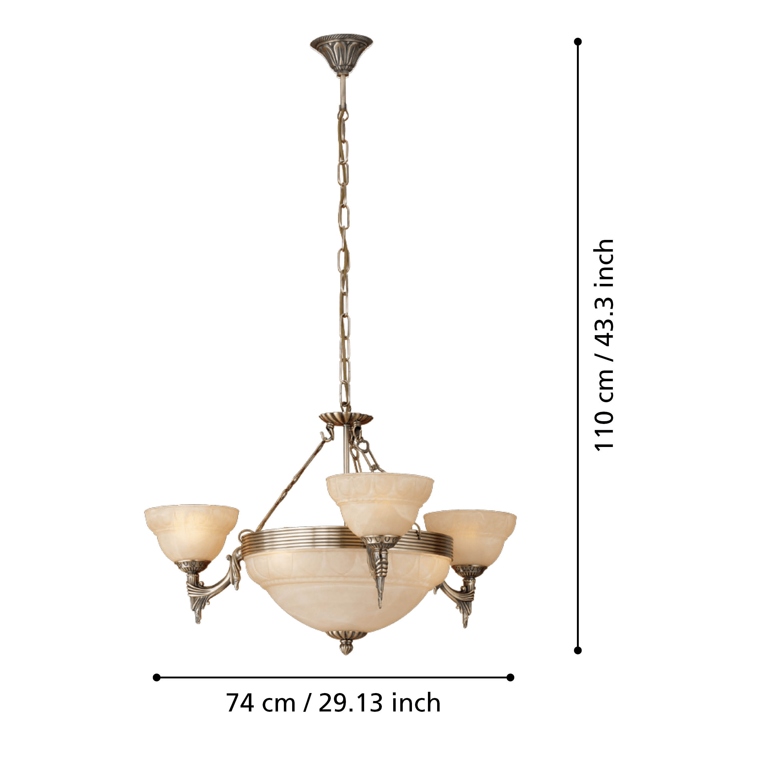 eglo marbella 6 light bronze alabaster glass ceiling pendant kitchen lighting 
