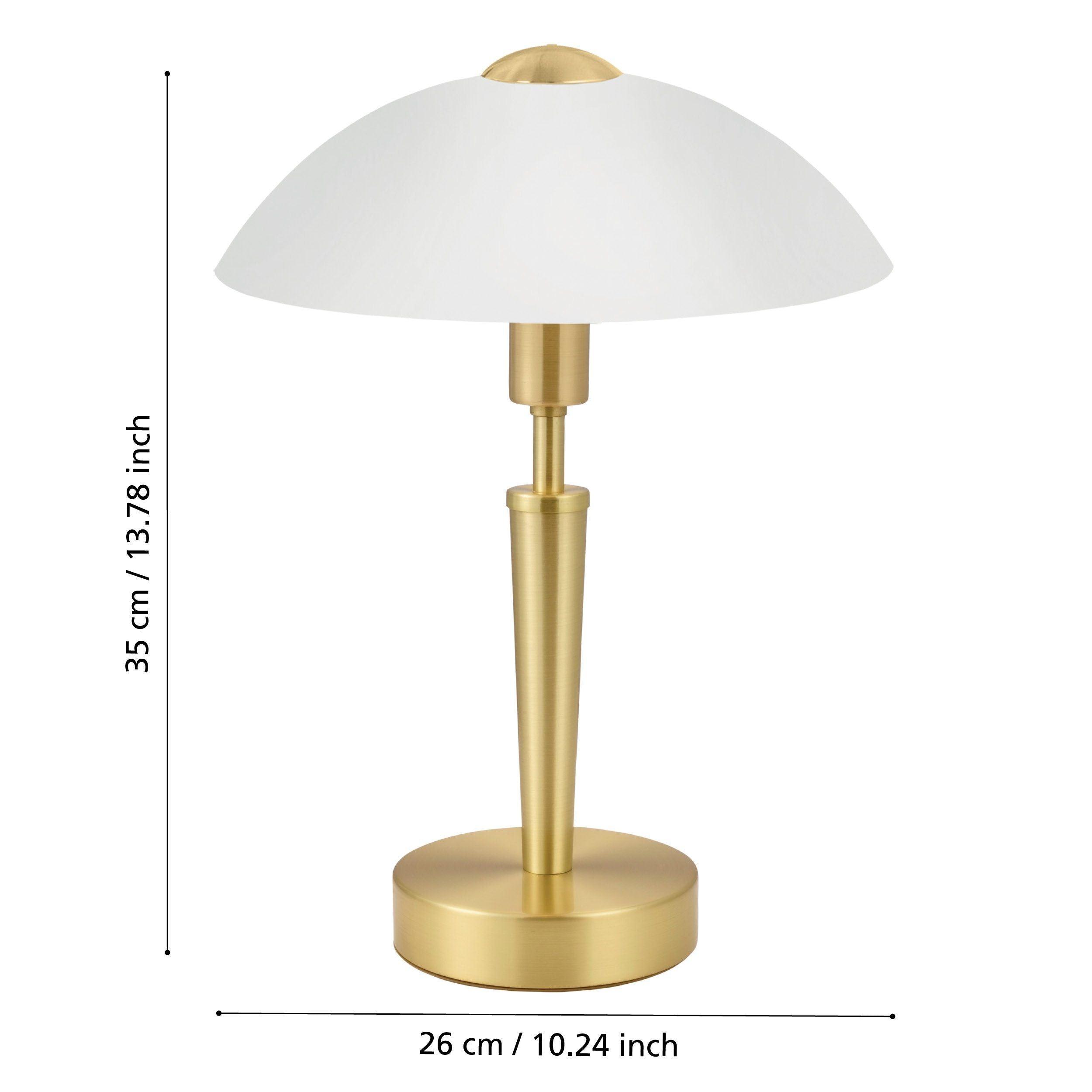 Eglo Solo 1 Brass & Satin Glass Touch Table Lamp
