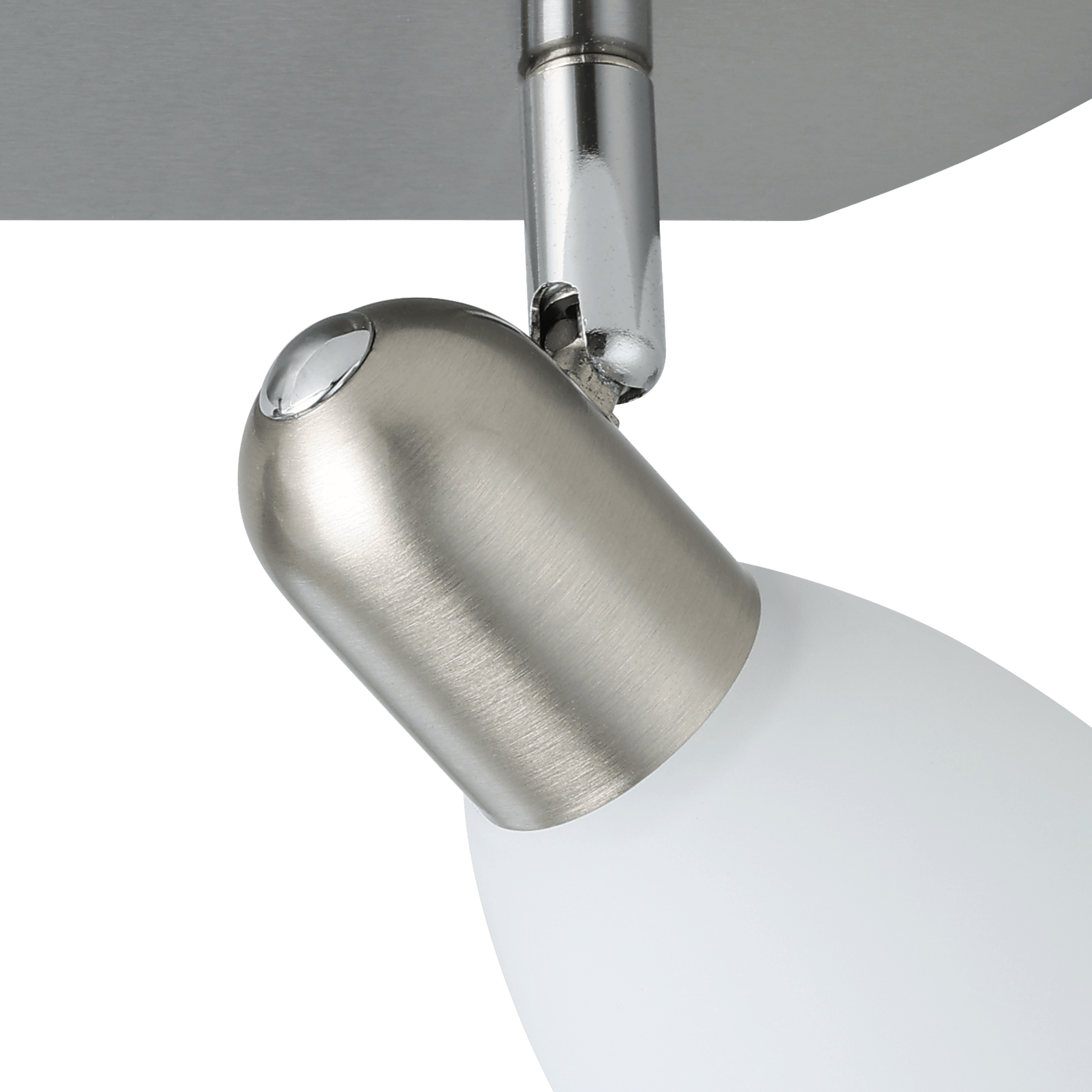 eglo enea nickel satin glass 2 light bar spotlight Hallway Lighting Close up
