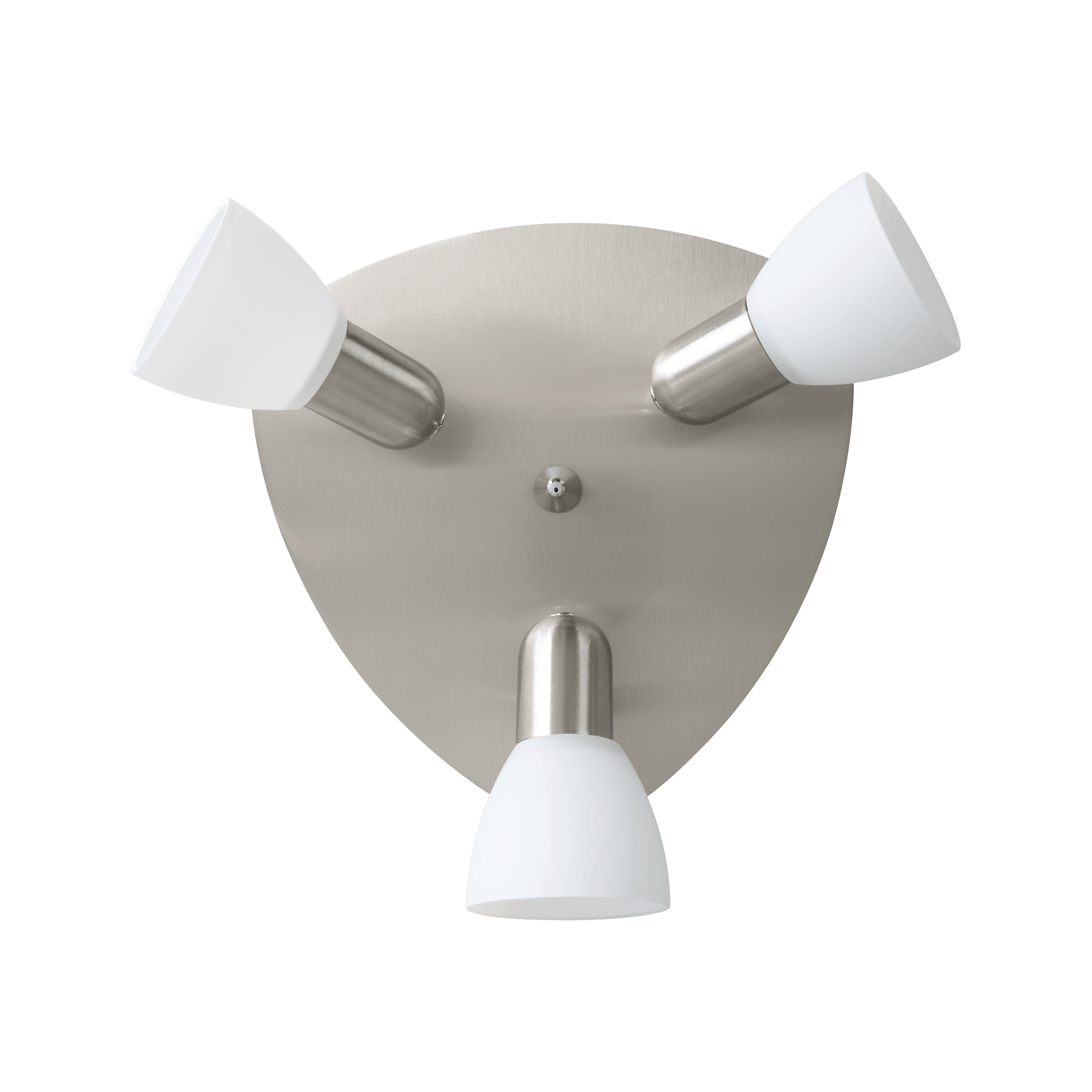 eglo enea nickel satin glass 3 light plate spotlight kitchen lighting 