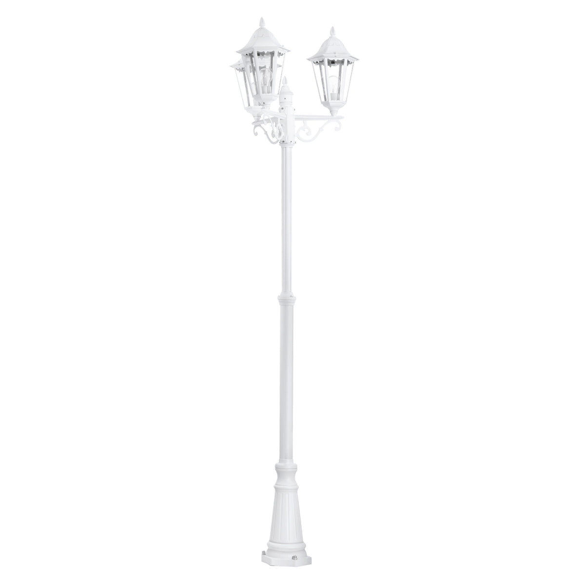 Eglo Navedo 3 Light White Lamp Post Pathway Outdoor IP44