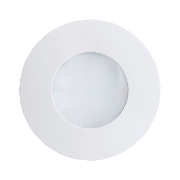 Eglo Margo LED White Round Recessed Ground Uplighter — side profile