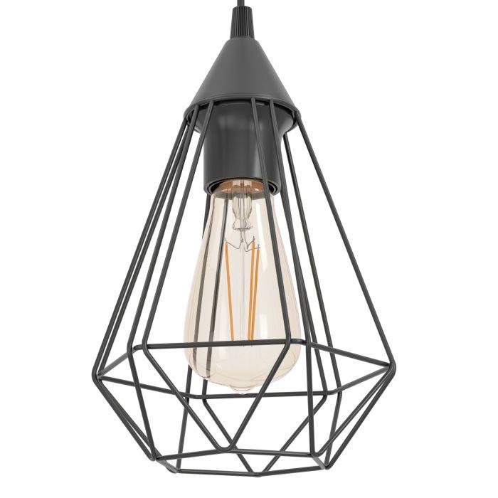 Eglo Tarbes Black Metal Wire Ceiling Pendant-WAREHOUSE-40-200326