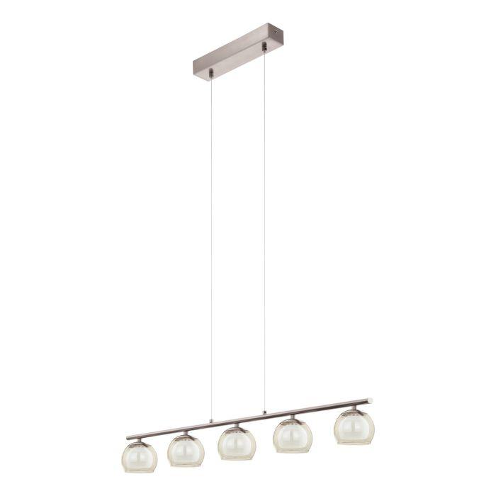eglo romagnese led nickel ceiling pendant 5 glass shades living room image