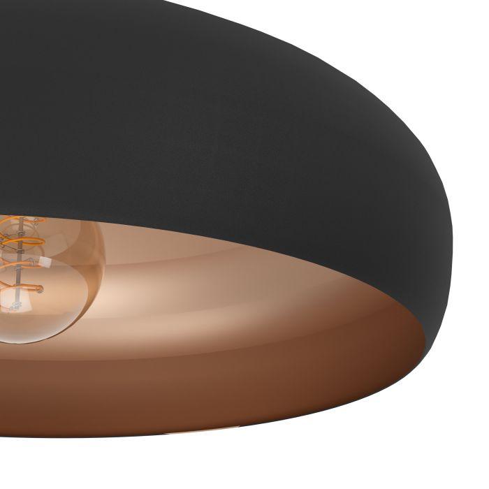 eglo mogano flush black copper ceiling light Kitchen Lighting Close Up