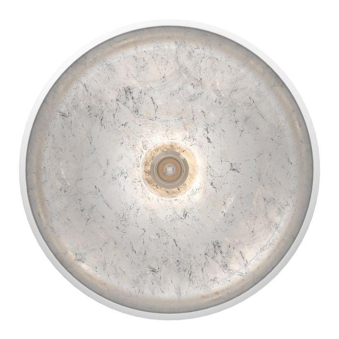 eglo mogano flush white silver ceiling light Hallway Lighting Close up