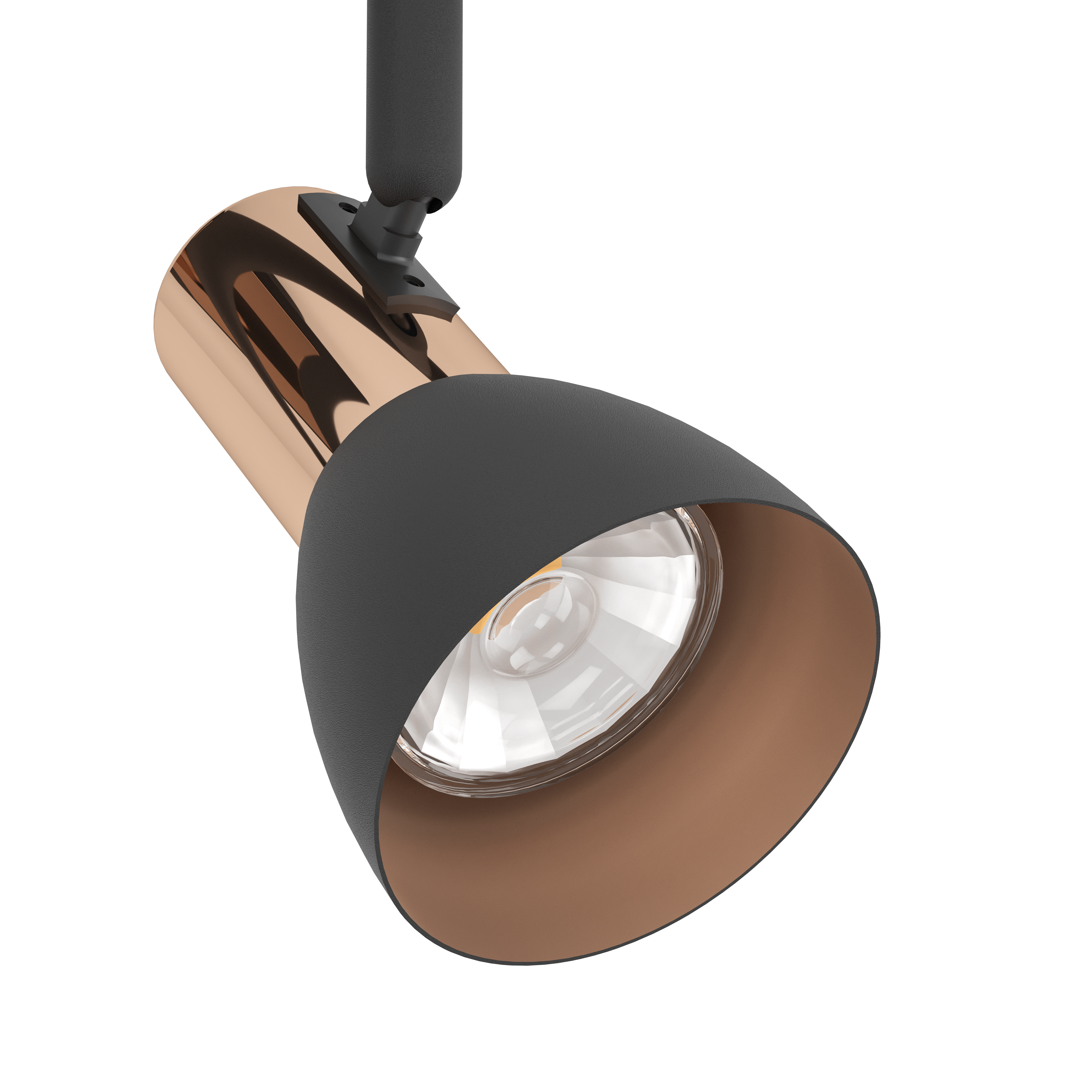 eglo barnham copper black 2 light bar spotlight Kitchen Lighting Close Up