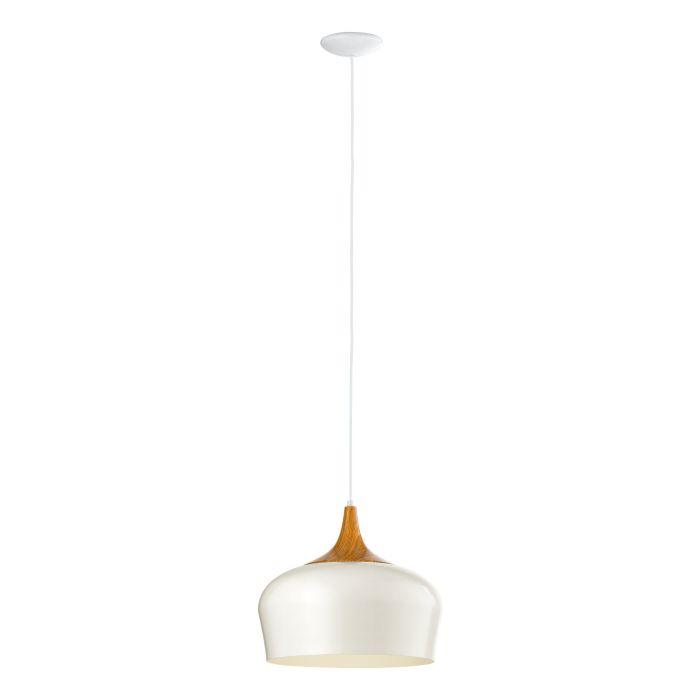 eglo obregon cream metal wood accent ceiling pendant kitchen lighting 