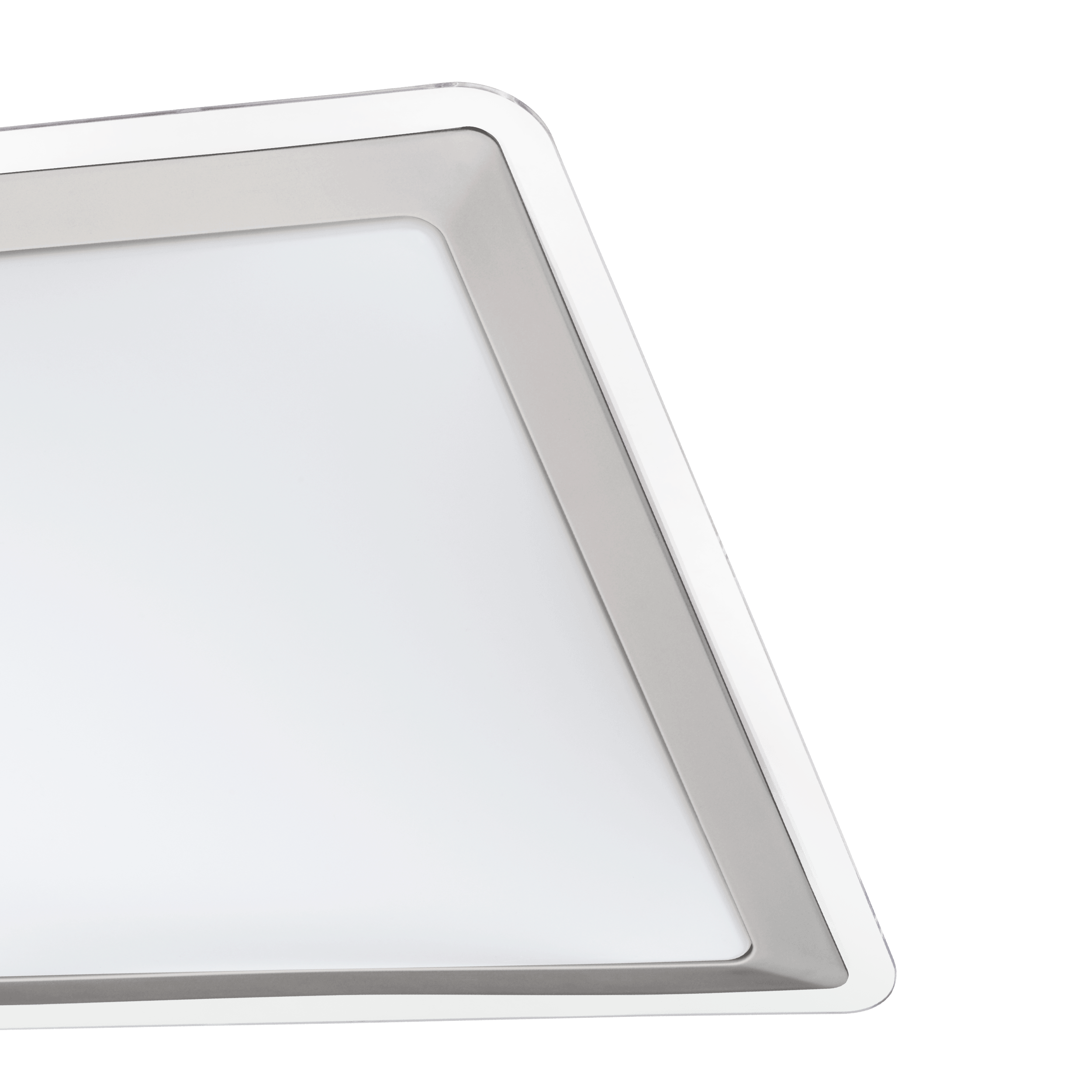 eglo competa 1 led square silver flush ceiling light 34cm hallway lighting 