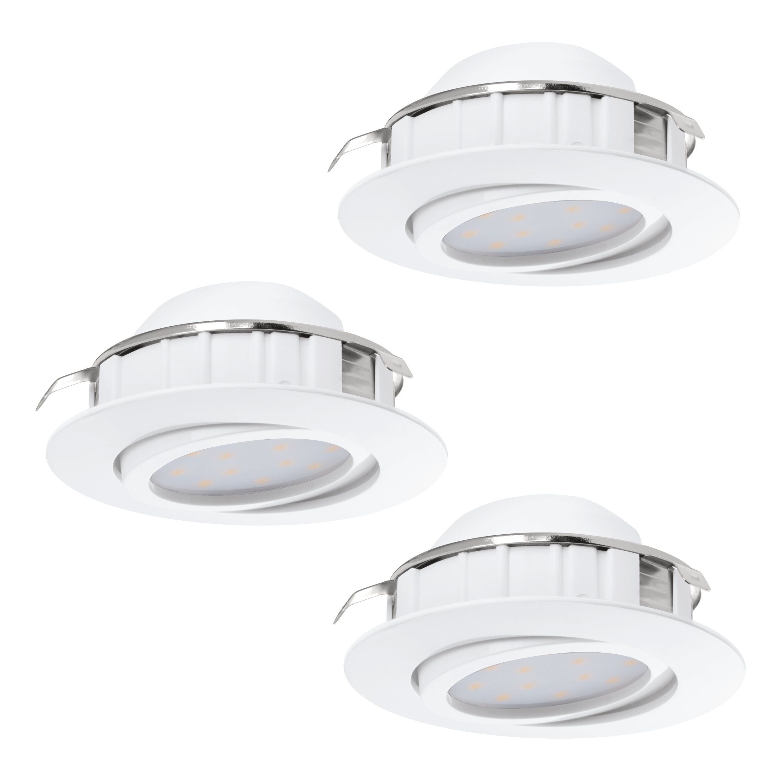 Eglo Pineda Set of 3 LED White 4.9W Recessed Downlights - 8.4cm — close-up detail