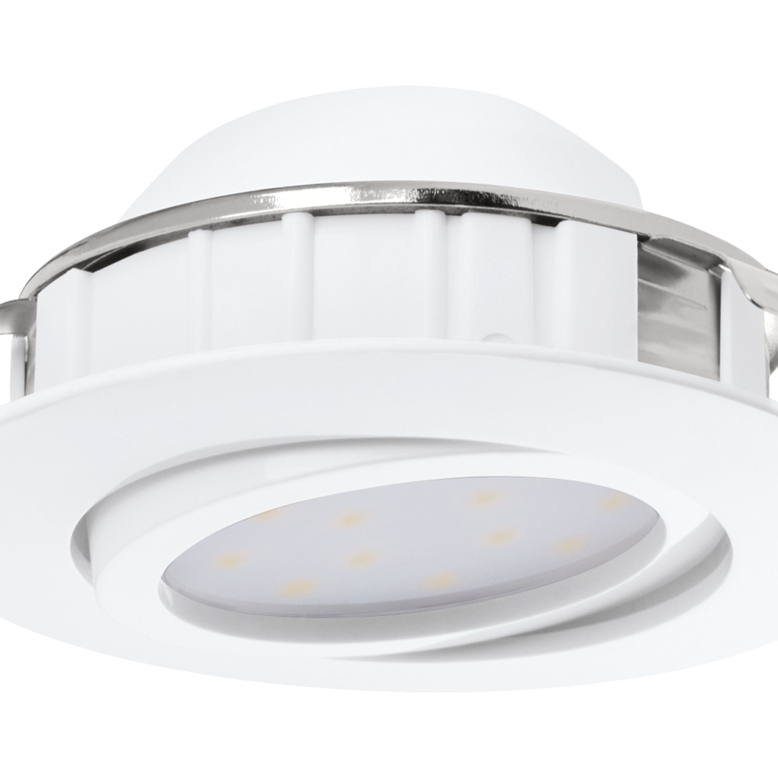 Eglo Pineda Set of 3 LED White 4.9W Recessed Downlights - 8.4cm — installed view