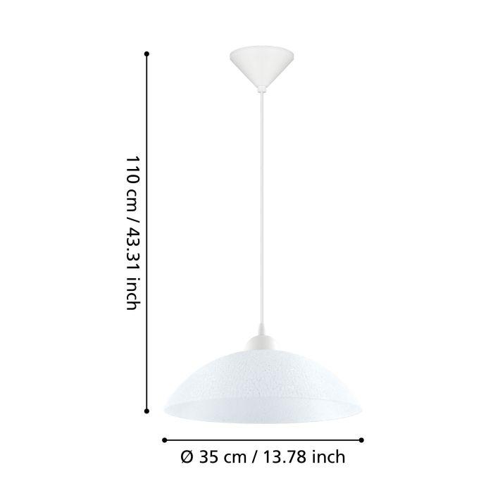 Eglo Vetro Satin Glass Crystal Round Ceiling Pendant