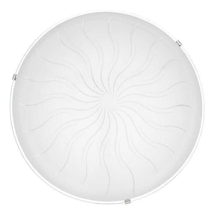 eglo margitta 1 round white glass led ceiling flush 31 5cm living room image