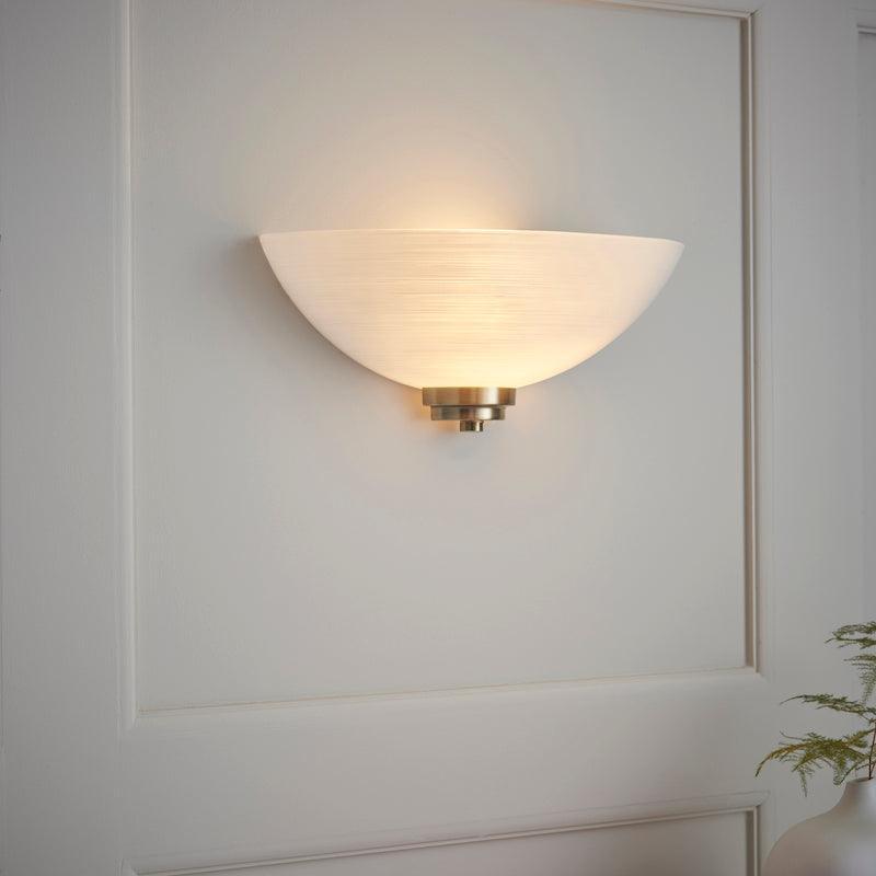 Endon Welles Antique Brass Hallway Wall Light-OPEN-BOX-50-04-09-26