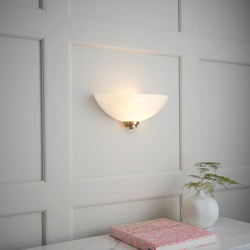 Endon Welles Antique Brass Hallway Wall Light-OPEN-BOX-50-04-09-26