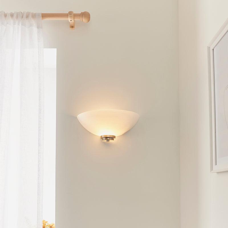 Endon Welles Satin Chrome Uplighter Wall Light-OPEN-BOX-50-270826