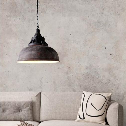eglo grantham 1 antique brown steel ceiling pendant