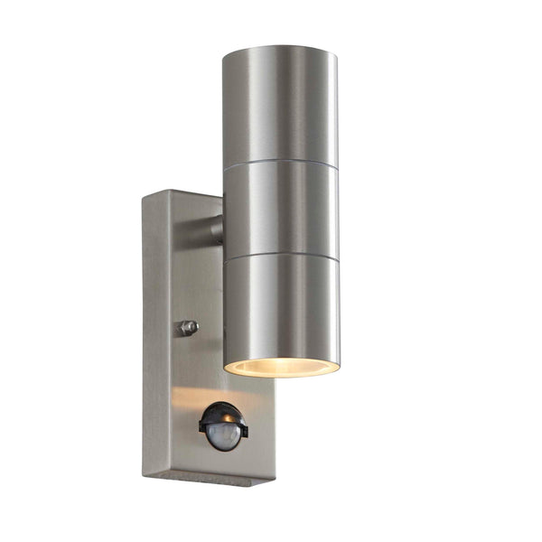Endon Canon Stainless Steel Outdoor PIR Up & Down Wall Light